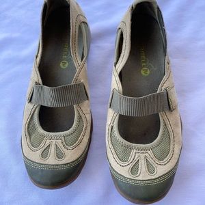 Merrell Mary Jane Loafer Shoes Mimosa Sage Leather